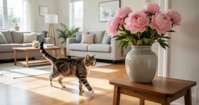 Plantes toxiques au jardin : comment protéger votre chat après l'ingestion de pivoines ?