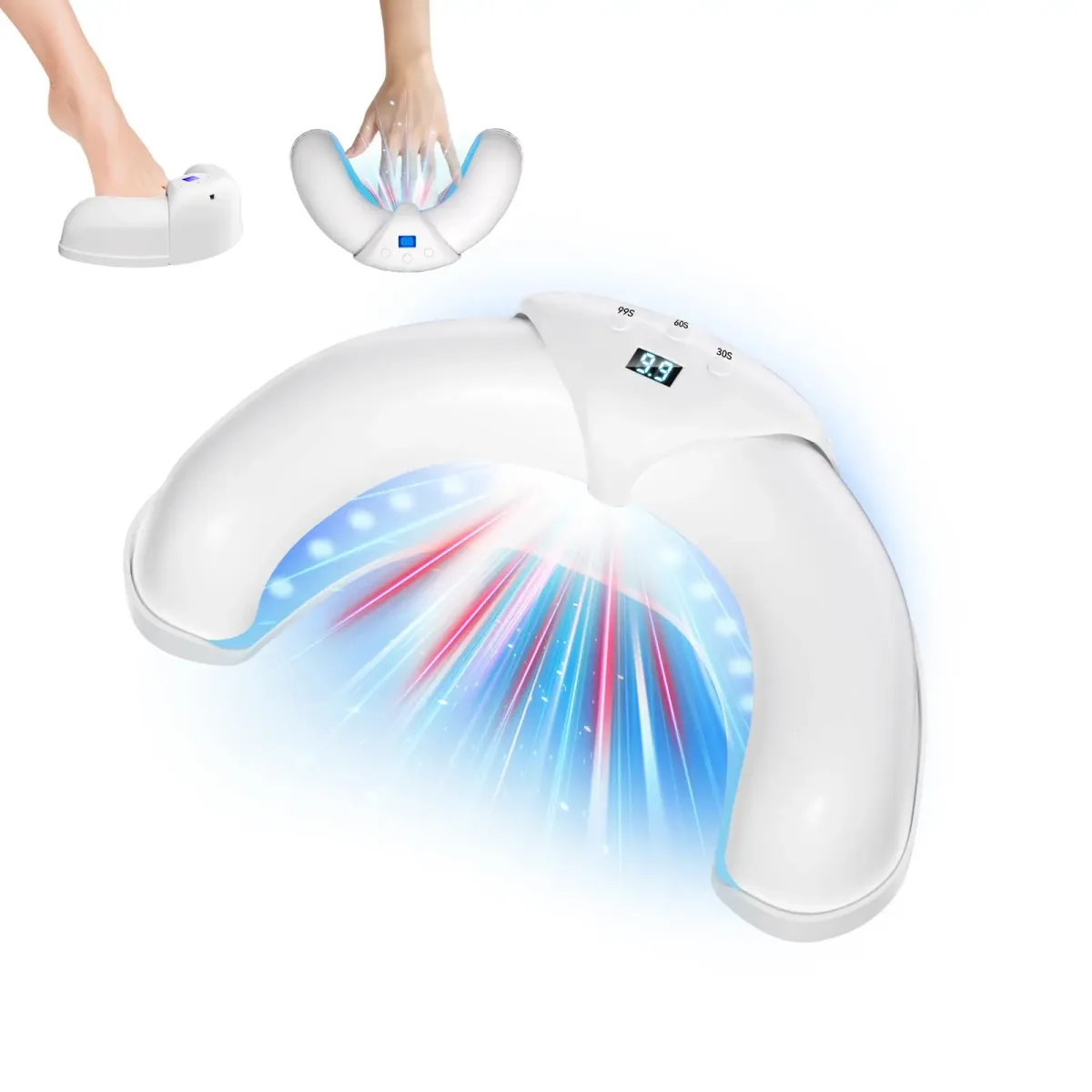 Appareil laser pour ongles des pieds, format voyage