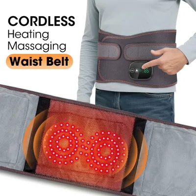 Ceinture de massage chauffante lombaire grise
