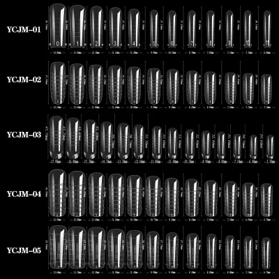 Formes d'ongles transparentes, 60 pièces – image 2