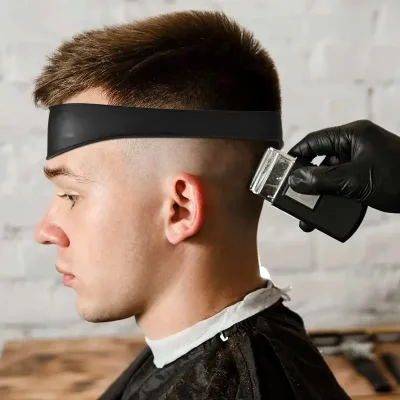 Guide de coupe de cheveux en silicone pour nuque