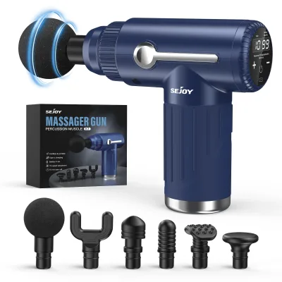 Pistolet de massage portable, 6 têtes