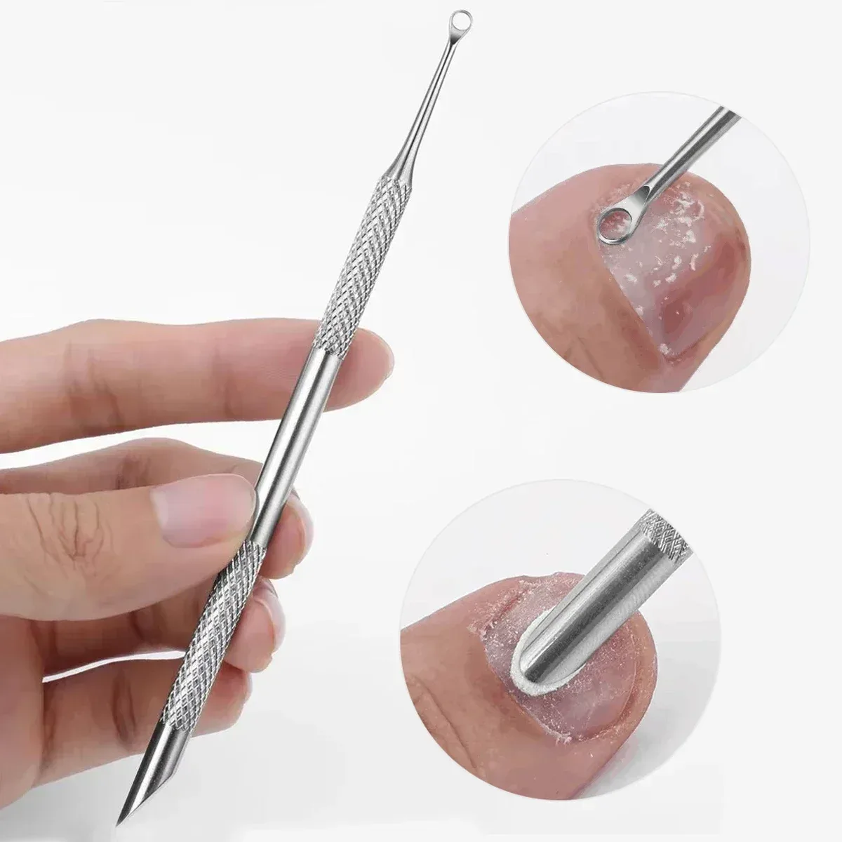 Repousse-cuticules double embout en inox