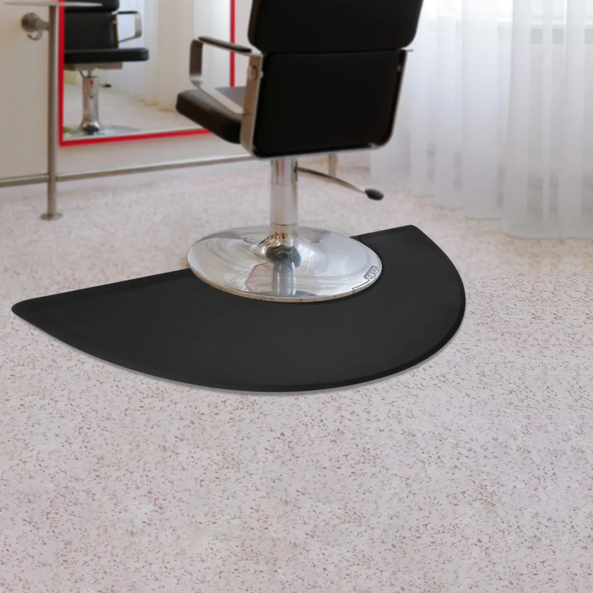 Tapis de sol antidérapant noir pour salon